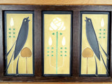 Vintage Arts & Crafts American Motawi Tileworks Bird Signed Tile Art Dard Hunter