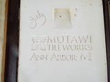 Vintage Arts & Crafts American Motawi Tileworks Bird Signed Tile Art Dard Hunter