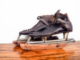 1940s Primitive Alfred Johnson Leather Ice Skating Skates
