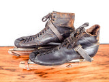 1940s Primitive Alfred Johnson Leather Ice Skating Skates