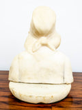 Vintage Miniature Alabaster Female Bust Sculpture
