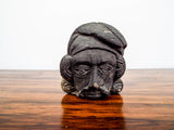 Antique Stone Basalt Carved French Head Phrygian