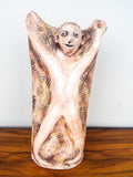 Vintage Janet Fullmer Bajorek Brutalist Ceramic Sculpture Vase Modern Art