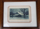 Vintage Signed Aquatint Etching by Kenneth J Reeve called Snow Patterns