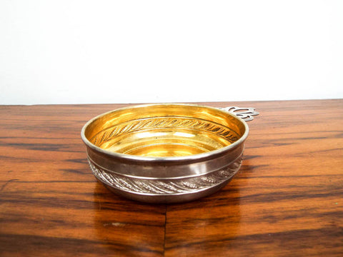 Antique Sterling Silver Lunt Porringer Bowl 117 Vintage Baby Dish with Handle