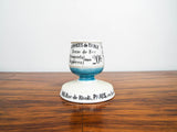 Vintage French Ceramic Match Holder Striker for Aux Lions de Faience Toothpicks