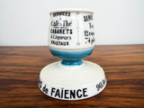 Vintage French Ceramic Match Holder Striker for Aux Lions de Faience Toothpicks