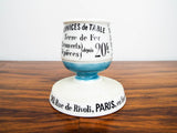 Vintage French Ceramic Match Holder Striker for Aux Lions de Faience Toothpicks