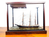 Antique 1886 Model Boston Ship New England Shadow Box Model