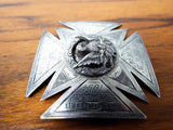 Antique Sterling Silver Religious Temperance Men of Kent Lodge Medallion Medal