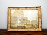 Vintage Signed Art Seascape Nautical Painting Wilkin Bowman Framed Watercolor