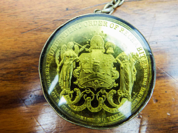 Temperance Aluminum Gold Pocket Fob Watch Fully Jeweled – Yesteryear ...