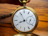 Antique IOR Temperance Aluminum Gold Pocket Fob Watch