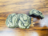 Antique Brass Japanese Vesta Case Meji Dragon Match Holder Case Safe