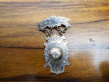 Antique Victorian 14k Gold WCTU Womens Suffragette Pinback Prize Pin Medal Badge