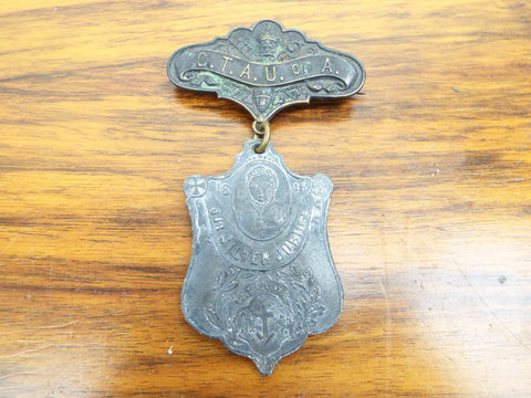 Antique Religious Father Mathew CTAU A Silver Jubilee Pin