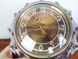 Russian Art Deco Style Glass Bakelite Mantel Clock Maak Majak
