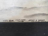 Antique USN Oil on Canvas Painting USS Bear Coast Guard Cutter Jessie A Yandell