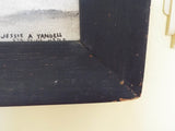 Antique USN Oil on Canvas Painting USS Bear Coast Guard Cutter Jessie A Yandell
