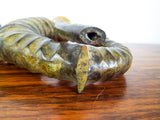 1970s Vintage Chapman Brass Ram Horn Style Candle Holders