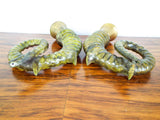 1970s Vintage Chapman Brass Ram Horn Style Candle Holders