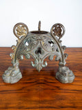 Antique French Bronze Trefoil Architectural Base