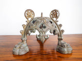 Antique French Bronze Trefoil Architectural Base