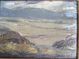Signed Edward Norton Ward Oil Canvas Painting Landscape ~ 8" x 6"