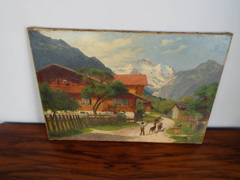 Signed I Keiser Oil Canvas Painting Agriculture German – Yesteryear ...