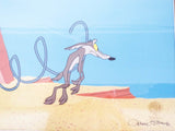 Chuck Jones Signed Wile E Coyote Sericel COA Warner Brothers Animation Cel
