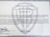 Chuck Jones Signed Wile E Coyote Sericel COA Warner Brothers Animation Cel