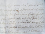 Antique Queen Anne 18th C 1700s Indenture Legal Document British Ephemera