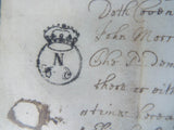 Antique Queen Anne 18th C 1700s Indenture Legal Document British Ephemera