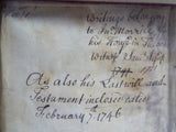 Antique Queen Anne 18th C 1700s Indenture Legal Document British Ephemera