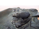 Antique Art Nouveau Secessionist Signed Pin Tray Dish Tschuvin Cicada Tray
