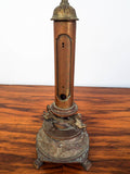 Antique Victorian Brass British Figural Table Thermometer