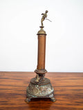 Antique Victorian Brass British Figural Table Thermometer