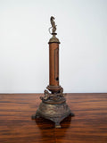 Antique Victorian Brass British Figural Table Thermometer