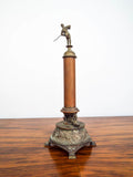 Antique Victorian Brass British Figural Table Thermometer