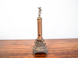 Antique Victorian Brass British Figural Table Thermometer