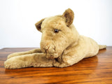 Rare Vintage Plush Toy Lion, Antique Stuffed Wild Animal Cat British 1920s '30s