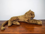 Rare Vintage Plush Toy Lion, Antique Stuffed Wild Animal Cat British 1920s '30s
