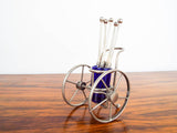1920s Metal Chariot and Swizzle Stick Set