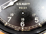 Vintage WW2 Era Seth Thomas Deck Clock US Navy Bakelite Military Wall Clock WWII