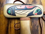 Vintage Coast Salish Wood Carving Eagle Paddle by William Watts