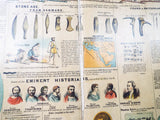 Antique 1876 Centennial Color Litho Adams Chronological Chart