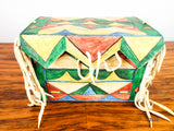Vintage Sioux Plains Tribes Indians Parfleche Box Many Horses IIII M Schwab