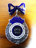 Antique Silver Religious Band of Hope Enamel Medal