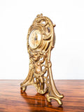 Antique Art Nouveau Brass Mantel Clock