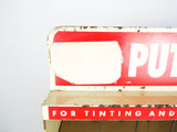 Vintage Advertising Putnam Dyes General Store Countertop Display Tin Cabinet 40s